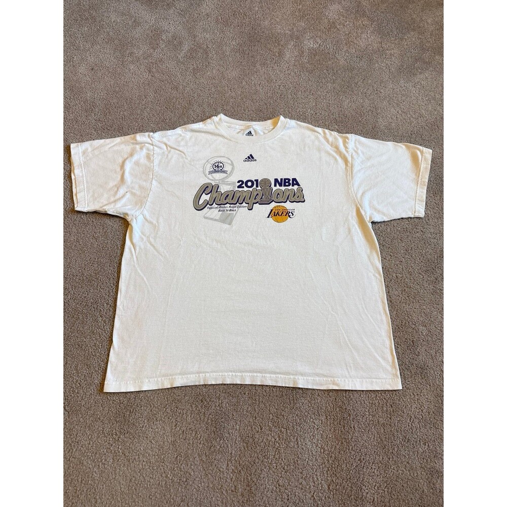 Los Angeles Lakers 2010 NBA Champions Men’s Adidas Tee Size XL